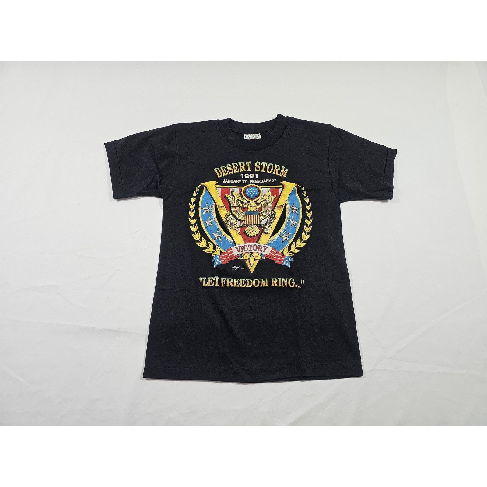 Other 90s Desert Storm Let Freedom Ring T-Shirt Military Black S Size US S / EU 44-46 / 1 - 1 Thumbnail
