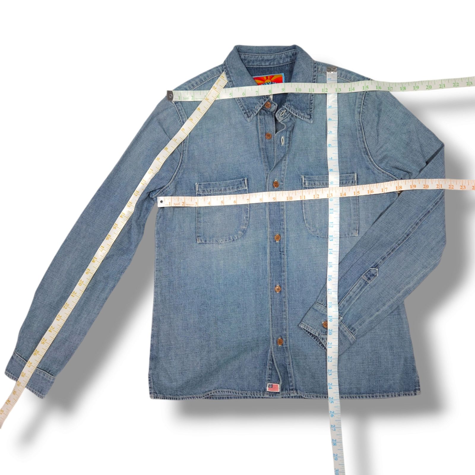 AG Adriano Goldschmied NWT Daily Blue Adriano Goldschmied Birdie Jean Shirt Sz. S Size S / US 4 / IT 40 - 8 Thumbnail