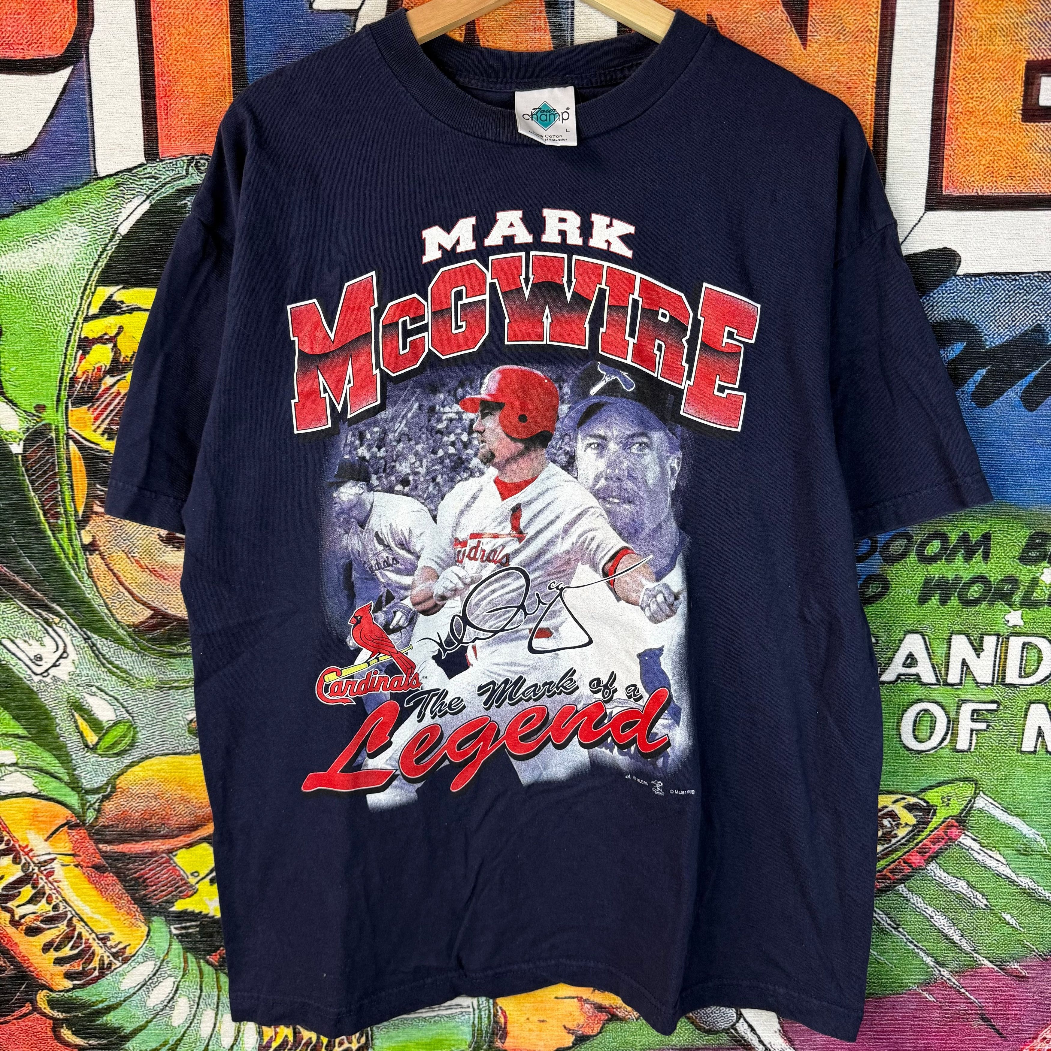 Vintage Vintage 90s Mark McGwire Tee Size Large Size US L / EU 52-54 / 3 - 1 Thumbnail