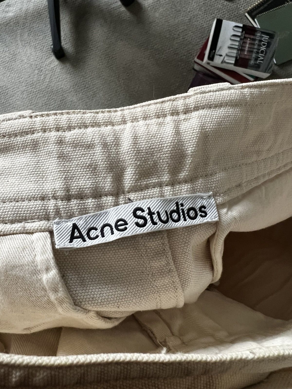 Acne Studios Acne Studios: Beige High-Waisted Cargo Pant Size US 32 / EU 48 - 3 Thumbnail