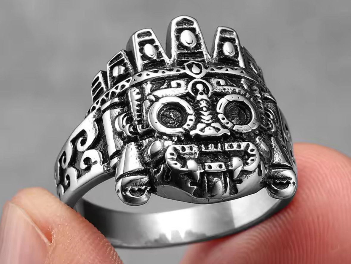 Japanese Brand Rare Retro Vintage Totems Skull Mask Ring Size 11 Size ONE SIZE - 4 Thumbnail