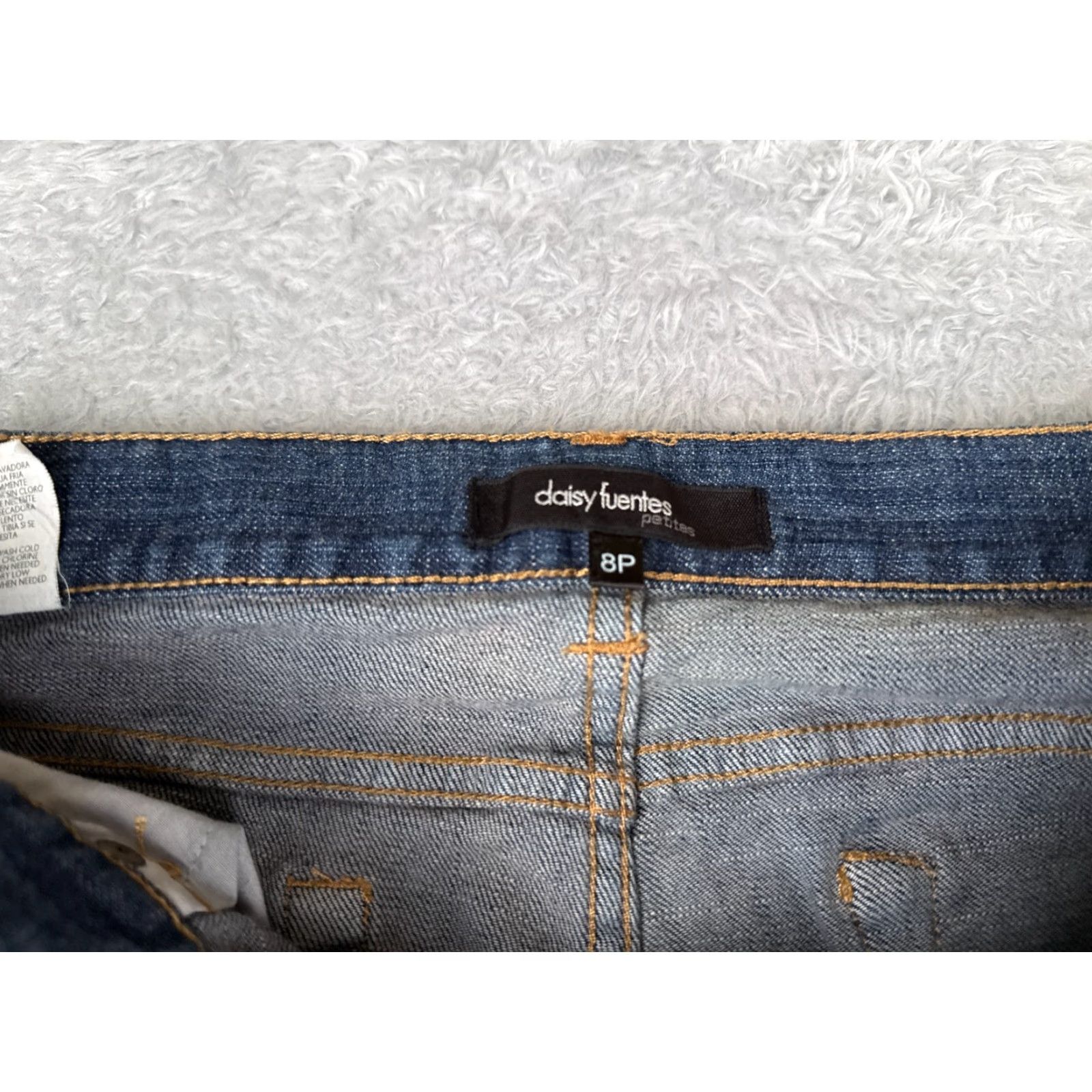 Denime Daisy Fuentes Jeans Womens 8P Blue Denim Boot Cut Low Rise Cotton 29x29 Daisy Fuentes Size 30" / US 8 / IT 44 - 6 Thumbnail