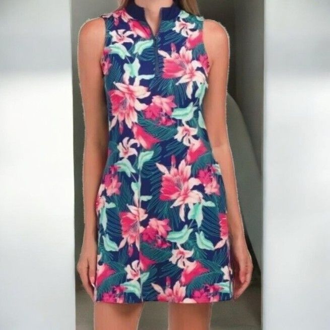 Tommy Bahama Tommy Bahama Womens Floral Sleeveless UPF 50 Racquet Paddle Size S / US 4 / IT 40 - 2 Thumbnail