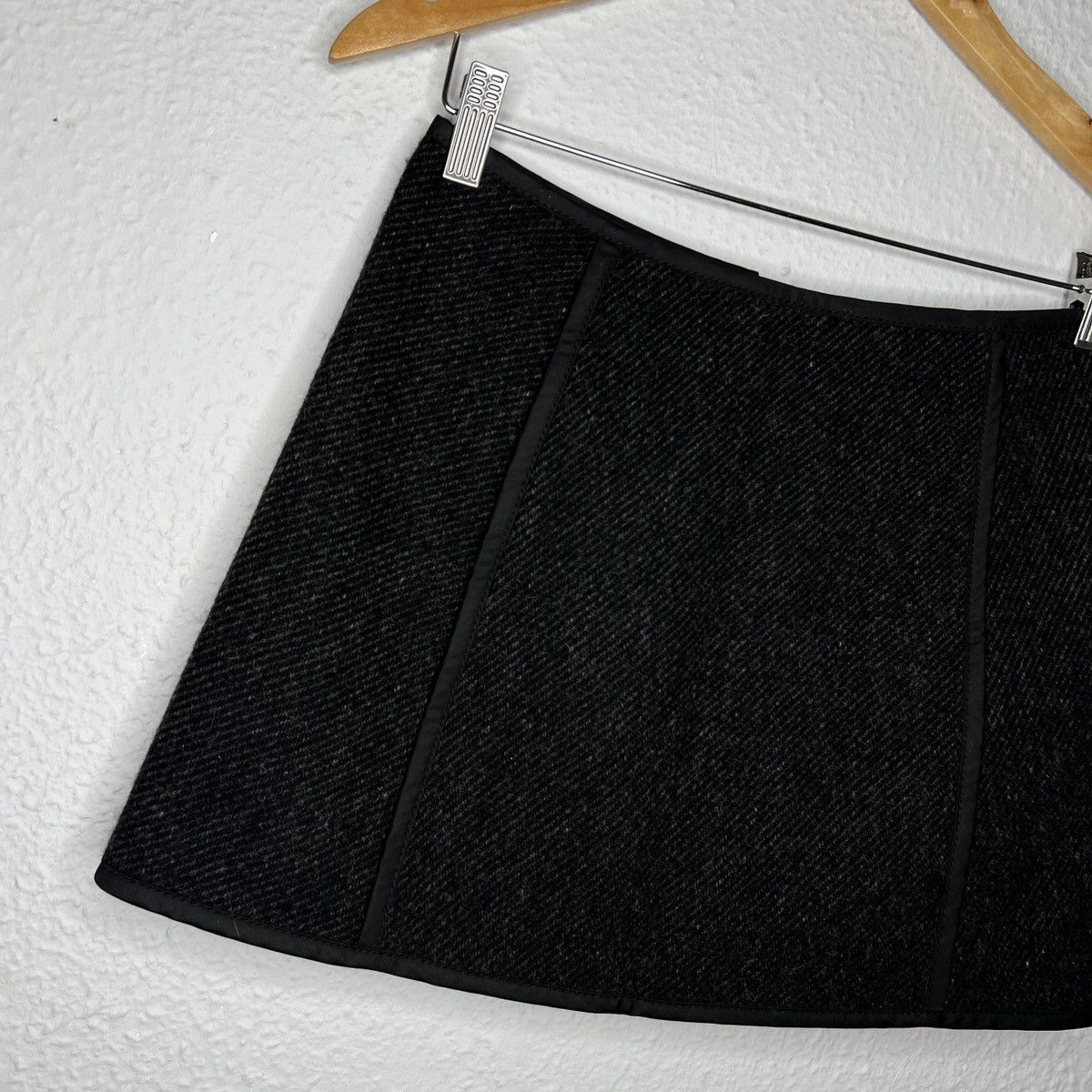Prada Prada Mini Skirt Nylon Wool Riri Zipper Size 27" / US 4 / IT 40 - 2 Thumbnail