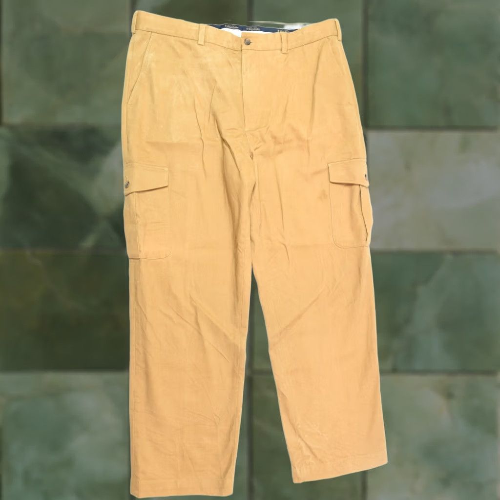 Brooks Brothers Brooks Brothers Cargo Chino Pants Mens 40x32 Beige Khaki Cotton Twill Classic Slashed Pocket Flat Front Regular Straight Seasonal Preppy Theme Mens Size US 40 / EU 56 - 1 Thumbnail