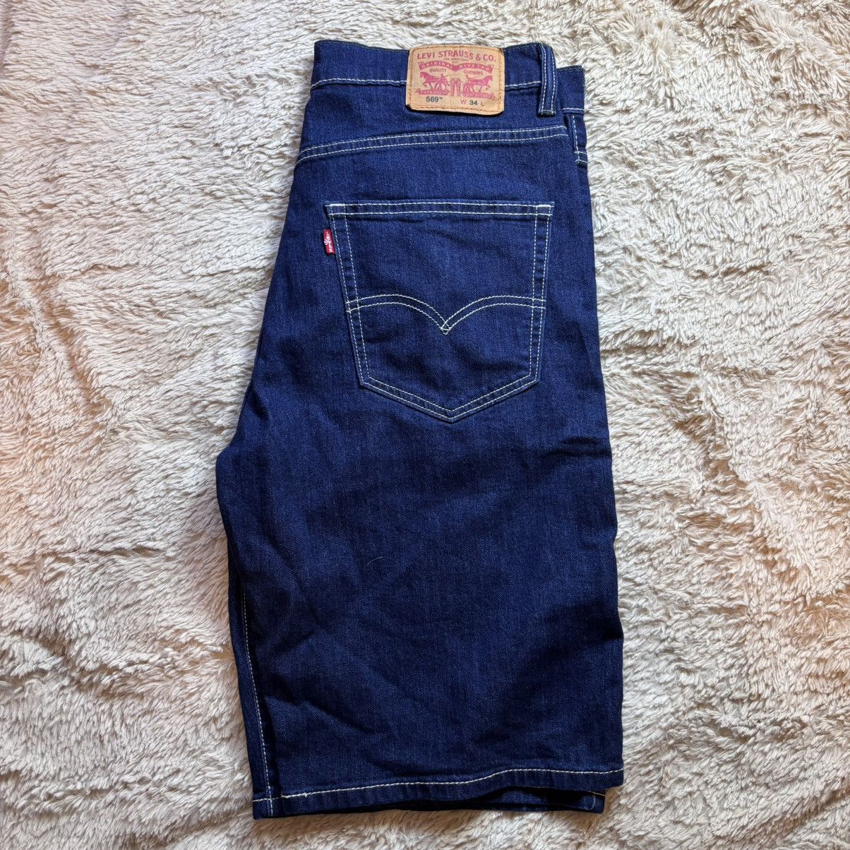Levi's Vintage Levi’s 569 Jean Shorts Dark Wash Baggy Denim W34 Size US 34 / EU 50 - 1 Thumbnail