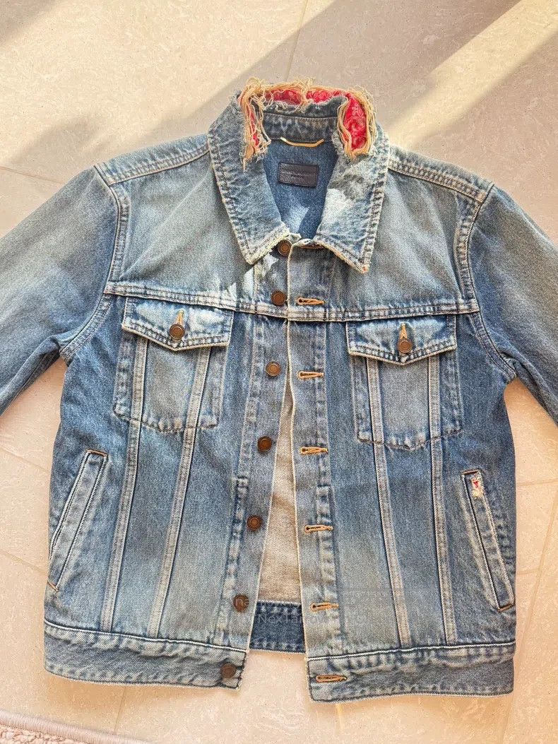 Saint Laurent Paris Saint Laurent Paris Camo Embroidered Denim Jacket i Size US XS / EU 42 / 0 - 1 Thumbnail