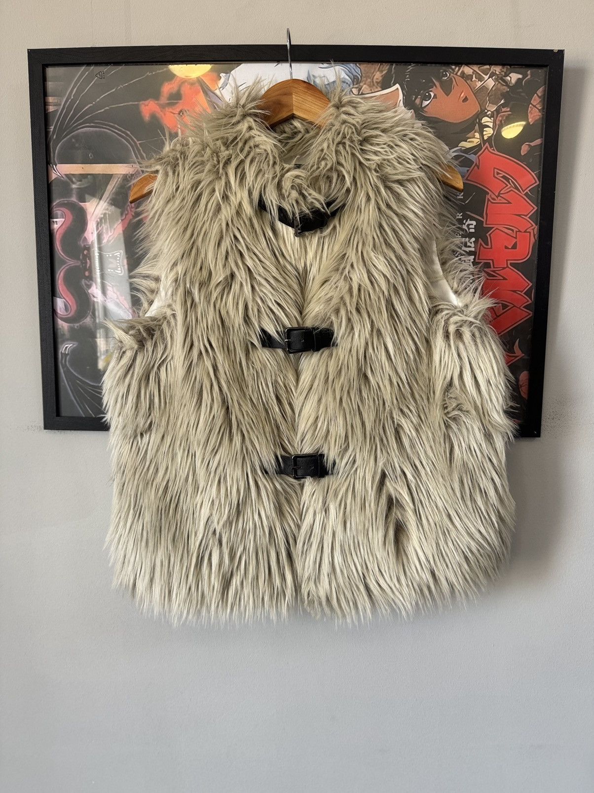 Japanese Brand Very crazy Vintage Japanese eco fur cropped vest Size L / US 10 / IT 46 - 1 Thumbnail