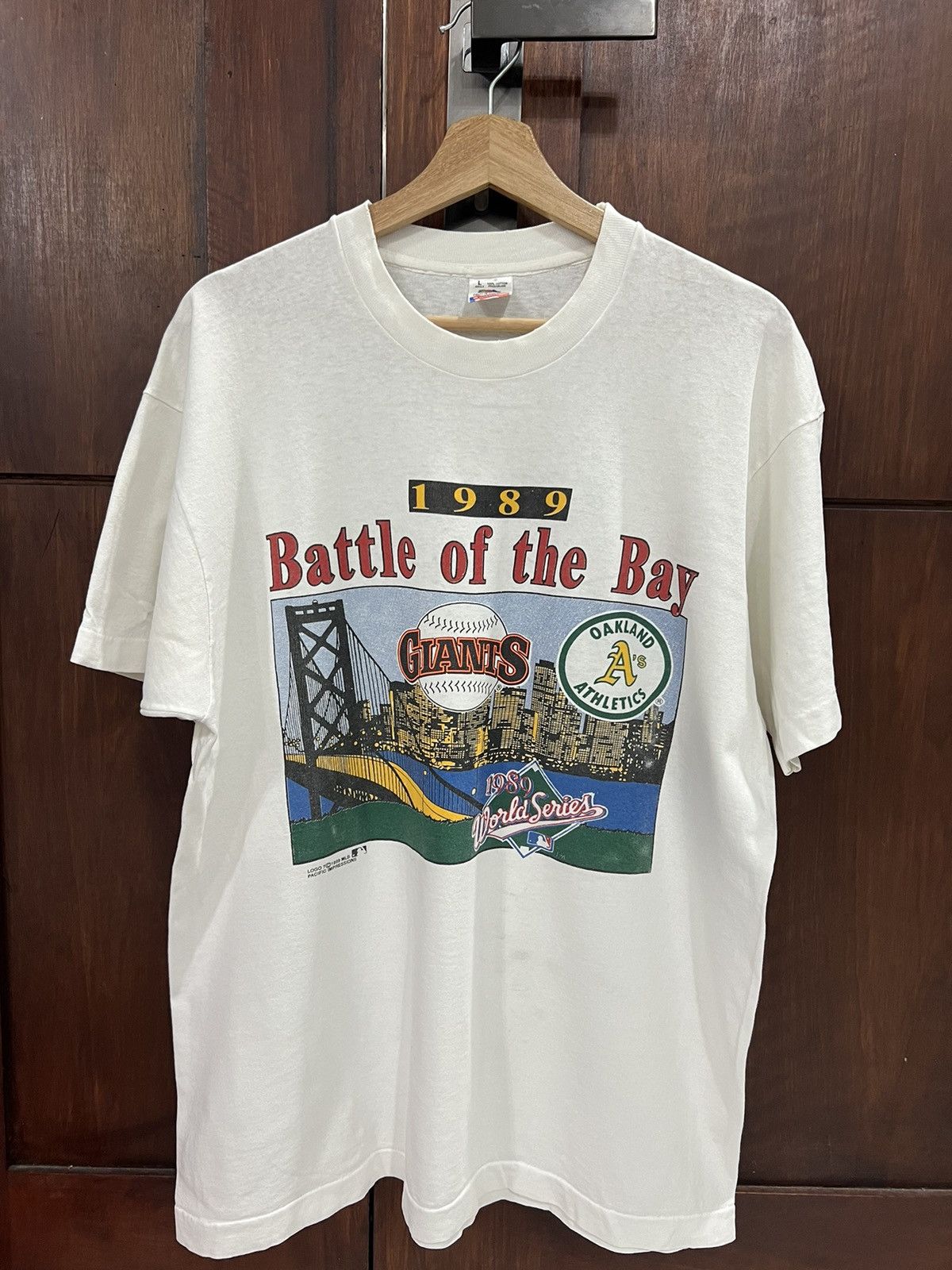 MLB × Vintage Vintage 80’s MLB Oakles vs Giants Shirts Size US L / EU 52-54 / 3 - 1 Thumbnail
