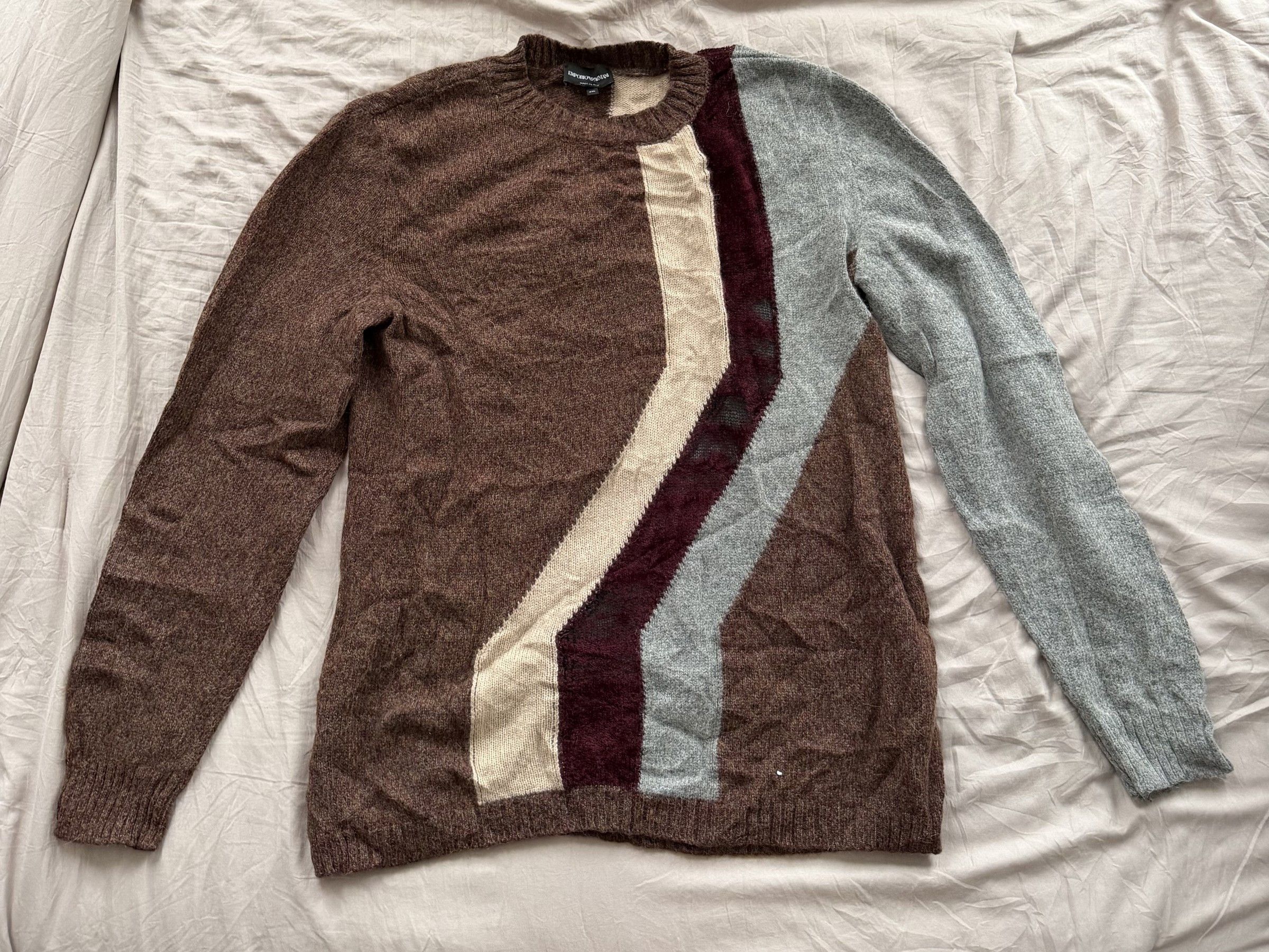 Emporio Armani Emporio Armani Alpaca Color Block Sweater XXL AS-IS Size US XXL / EU 58 / 5 - 1 Thumbnail