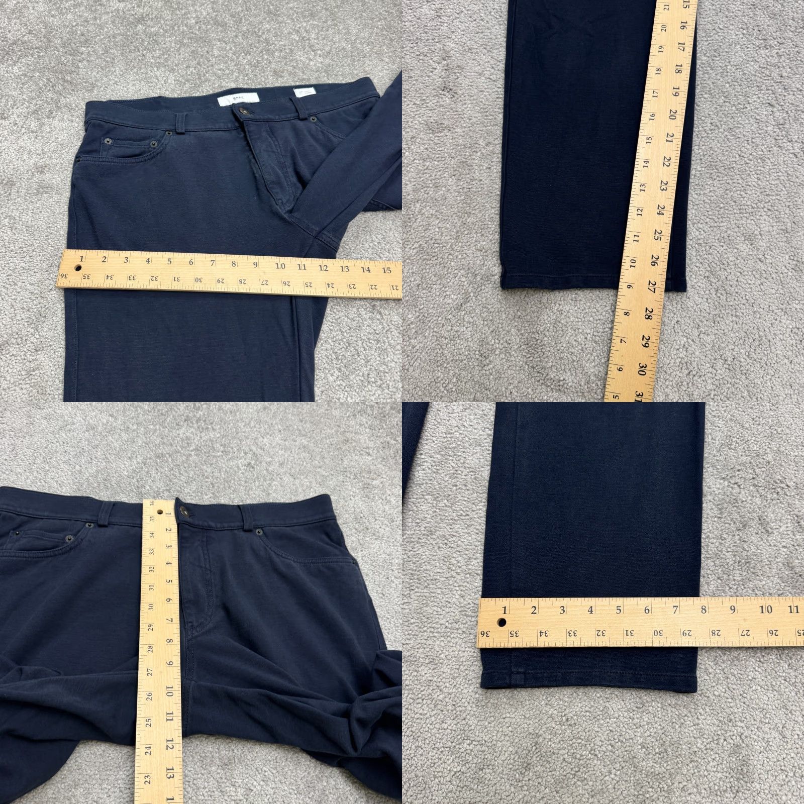 BRAX Brax Hi-Flex Chuck Soft Chino Pants Mens 36x34 Navy Blue Straight Leg Stretch Regular 5-Pocket Design Mens Size US 36 / EU 52 - 10 Thumbnail