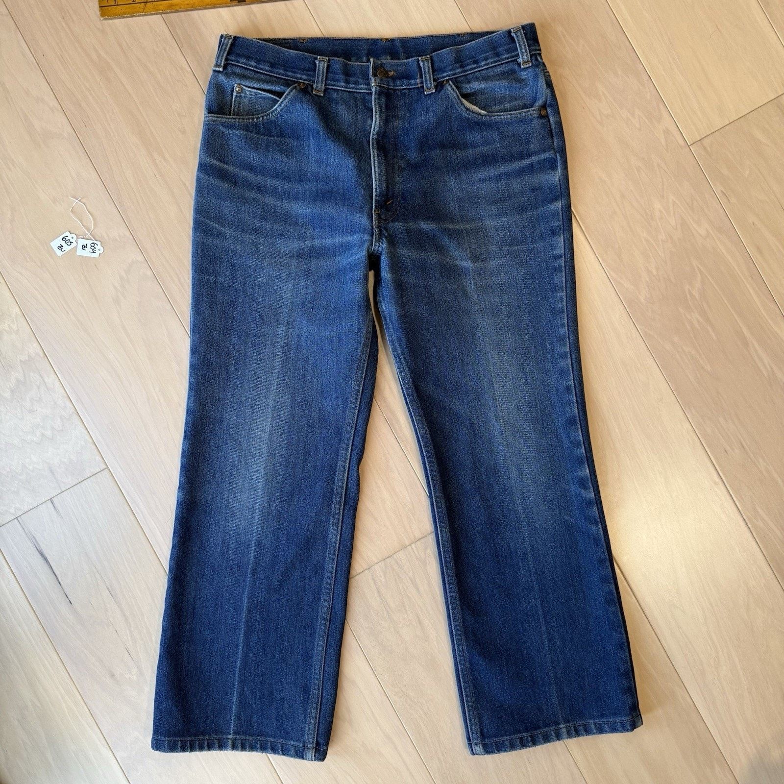 Levi's Vintage Levis Orange Tab Lined Jeans 34 Blue 80s Boot Cut Size US 34 / EU 50 - 3 Thumbnail