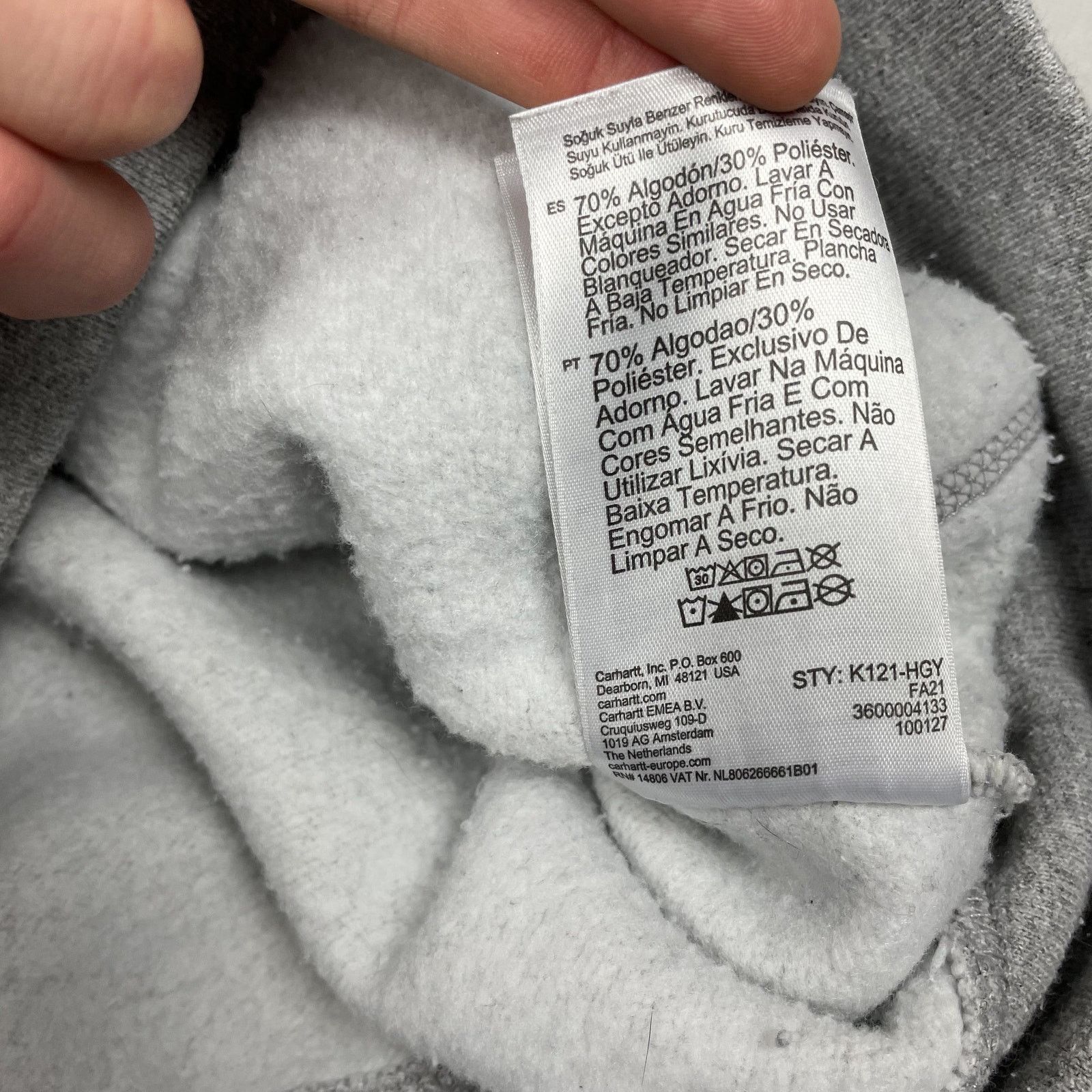 Carhartt Carhartt Men's Carbon Heather Cotton Loose Fit Hoodie Small Size US S / EU 44-46 / 1 - 13 Thumbnail