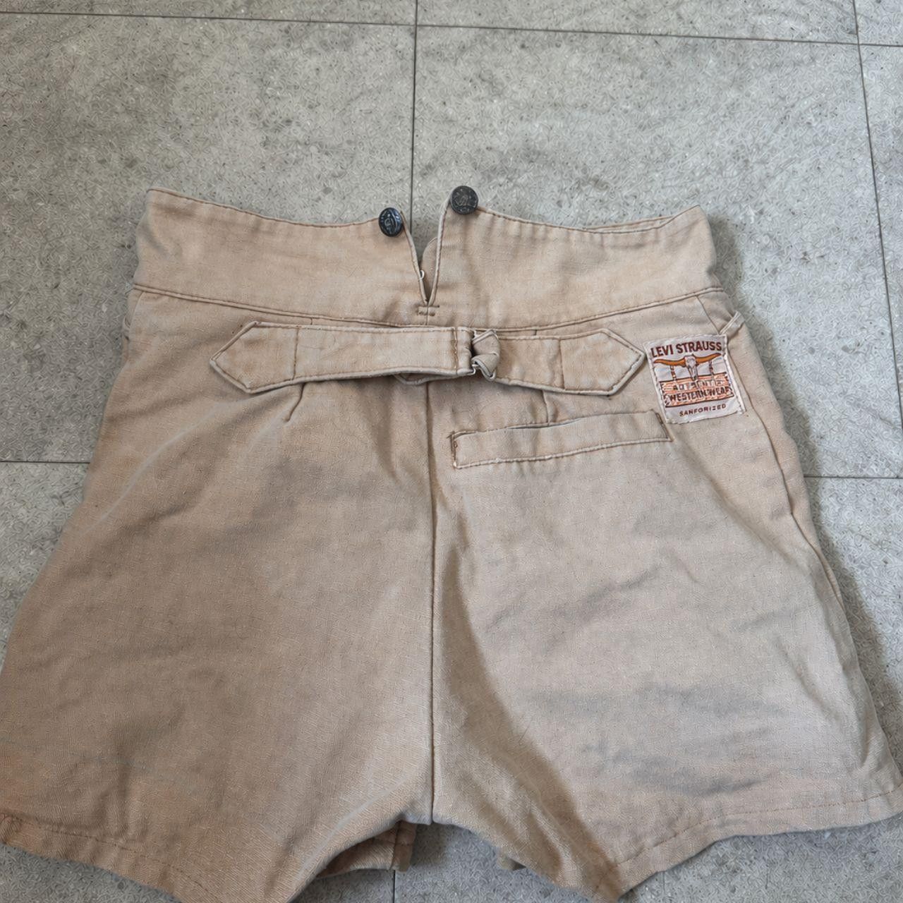 Levi's True Vintage 1940s Khaki Shorts Size 28 Size US 28 / EU 44 - 3 Thumbnail