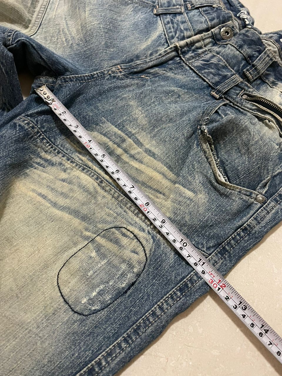Japanese Brand Okay jeans Wear flared double waist denim Size US 38 / EU 54 - 8 Thumbnail