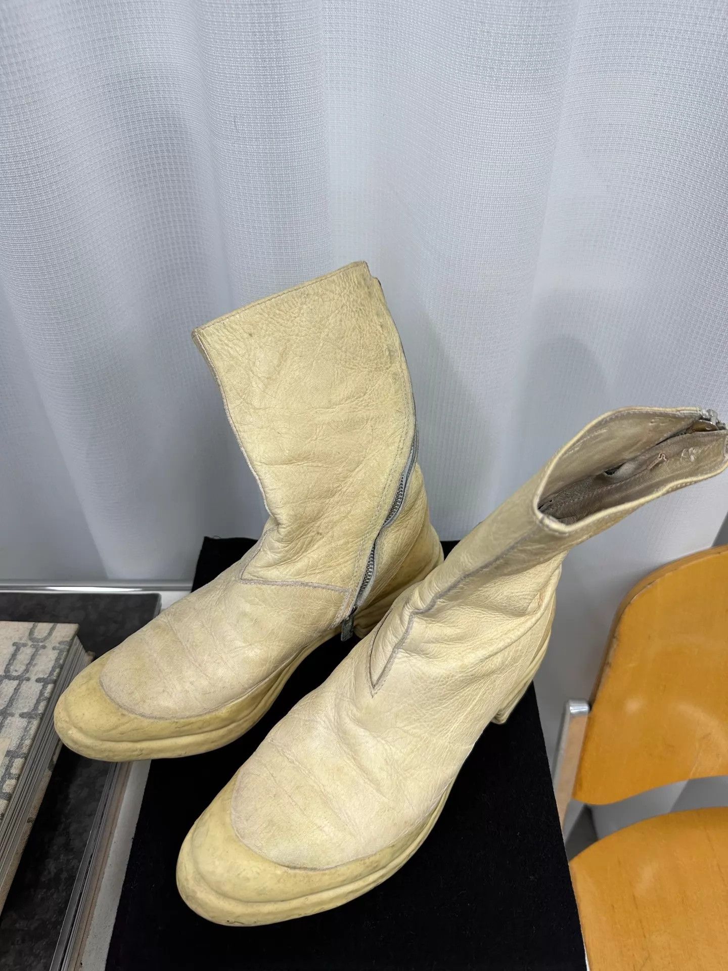 Carol Christian Poell Carol Christian Poell Spiral Drip Kangaroo Boot 01 Ox 37 Size US 6.5 / IT 36.5 - 2 Thumbnail