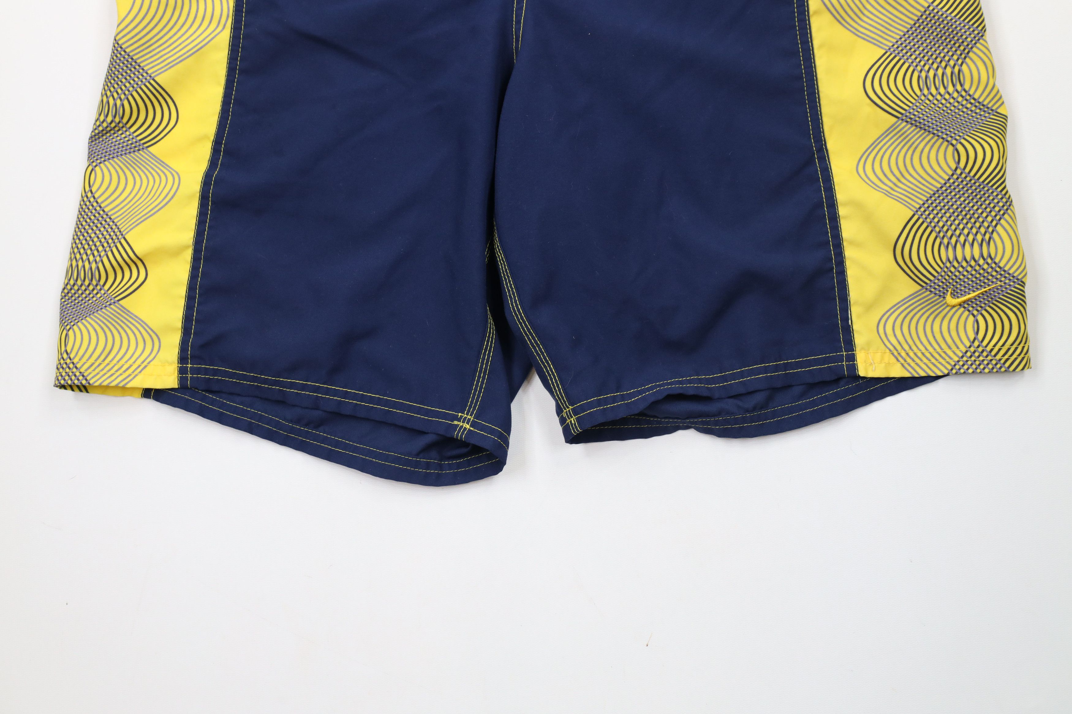 Nike × Vintage Vintage Nike Mini Swoosh Abstract Lined Shorts Swim Trunks Size US 32 / EU 48 - 4 Thumbnail