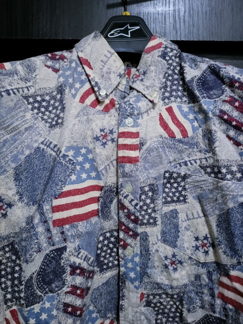 In The Attic × Japanese Brand Usa flag AOP in the attic button shirt Size US M / EU 48-50 / 2 - 2 Thumbnail