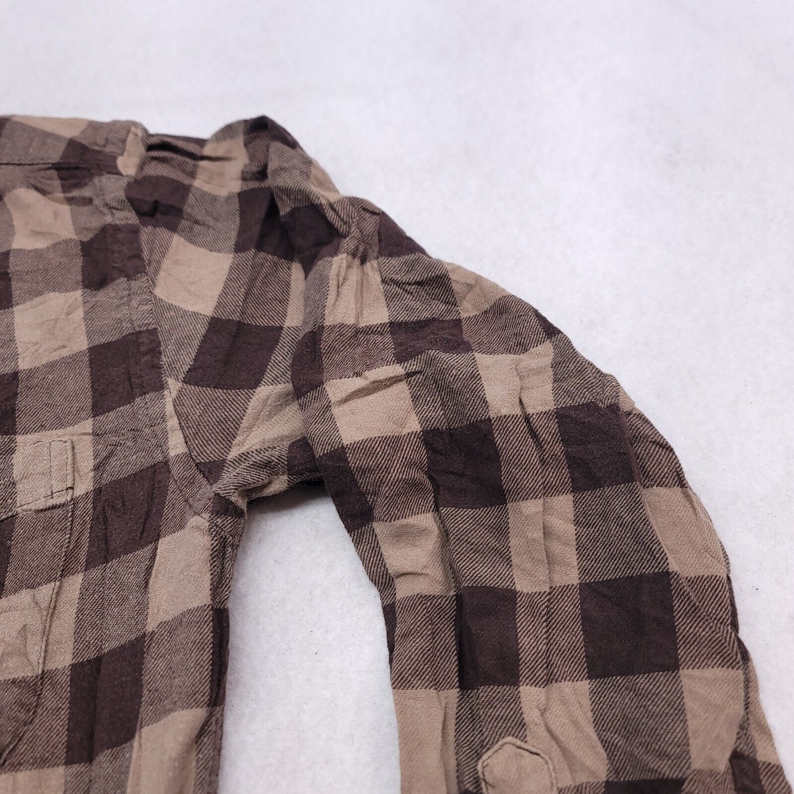 Croft & Barrow Croft & Barrow Gingham Flannel Shirt Mens Size Medium Brown Size US M / EU 48-50 / 2 - 5 Thumbnail