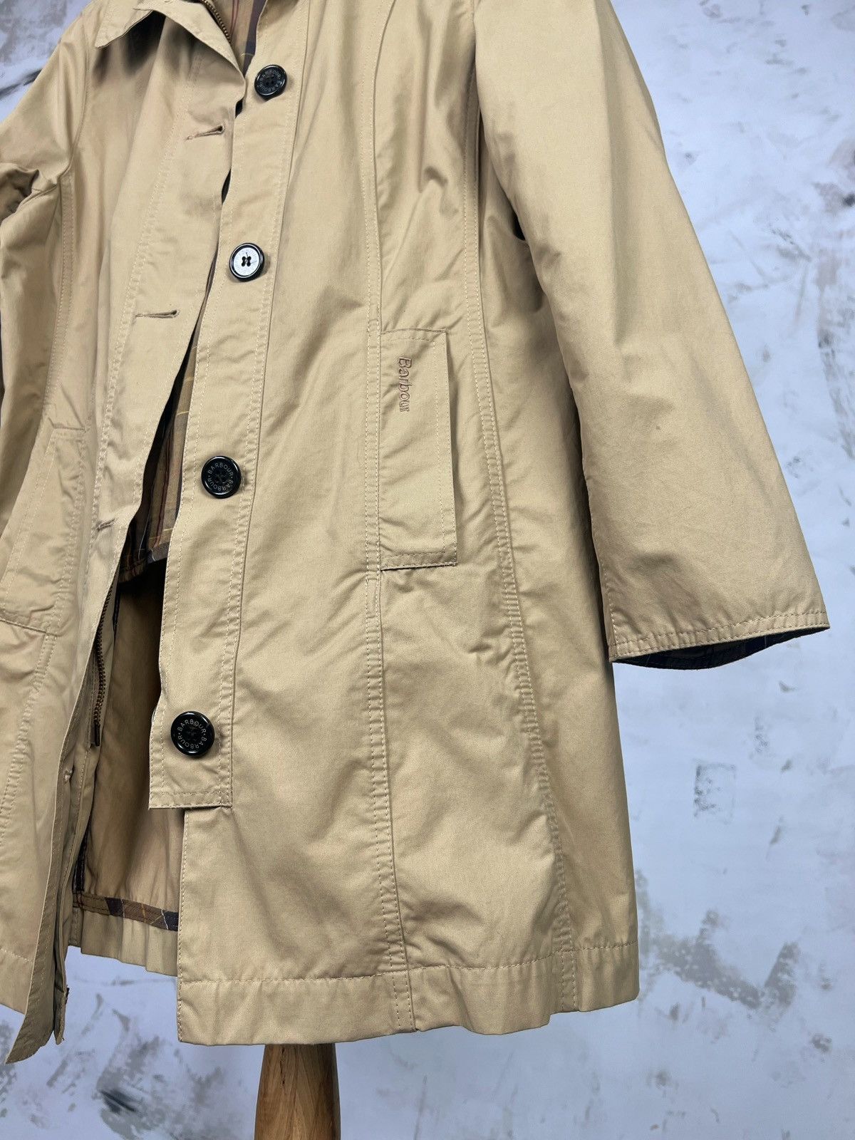Barbour Barbour Gaberdine Belsay Trench Coat Size UK 14 USA 10 Size L / US 10 / IT 46 - 4 Thumbnail
