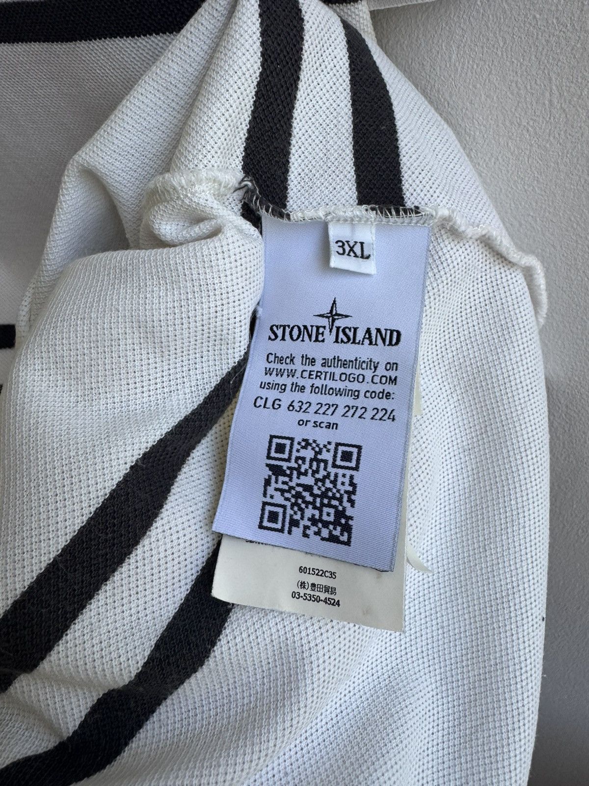 Stone Island Stone Island Patch Program Striped Polo T Shirt Tee Size 3XL Size US XXL / EU 58 / 5 - 12 Thumbnail