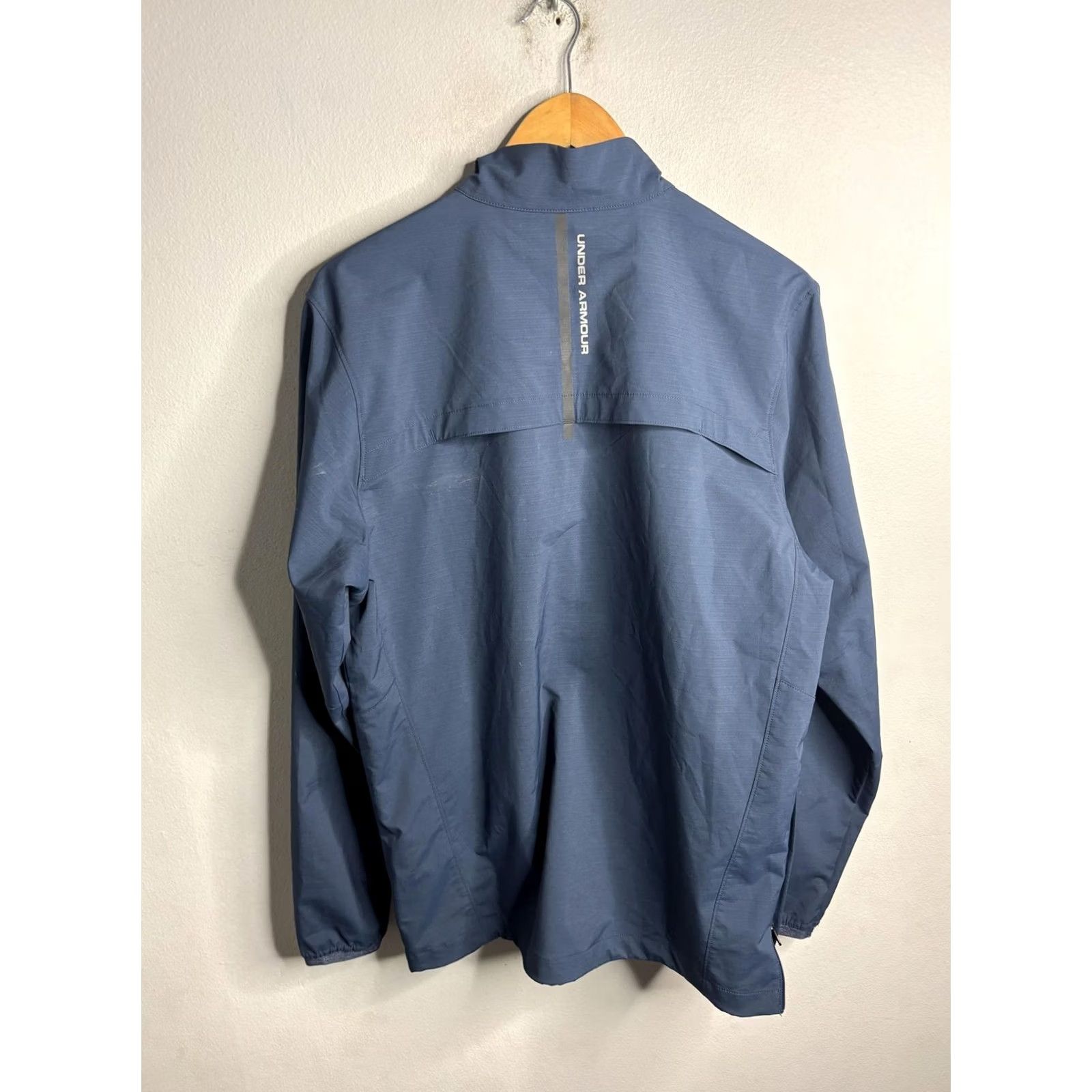 Under Armour Under Armour Jacket Mens Medium Blue 1/2 Zip Windbreaker Reflective Lightweight Size US M / EU 48-50 / 2 - 5 Thumbnail