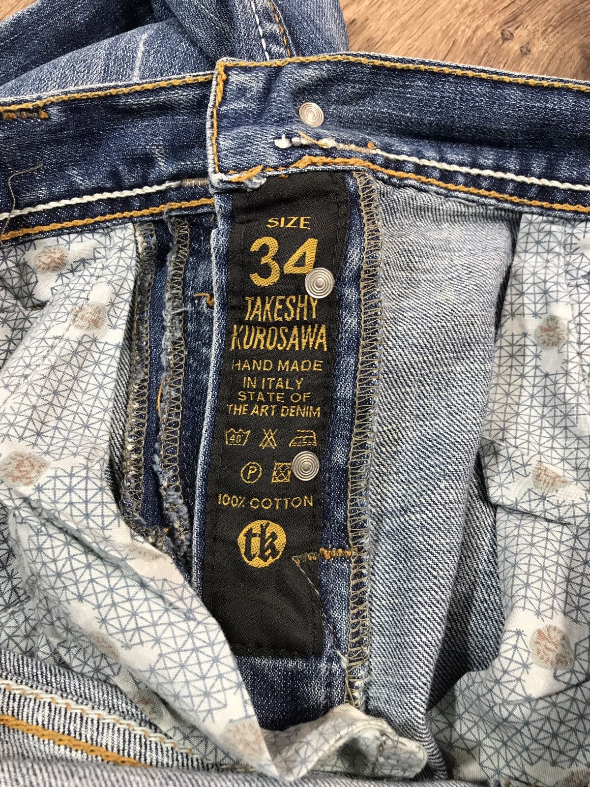 Japanese Brand × Takeshy Kurosawa × Vintage Vintage Takeshy Kurosawa Distressed Jeans Japanese Style Size US 34 / EU 50 - 12 Thumbnail