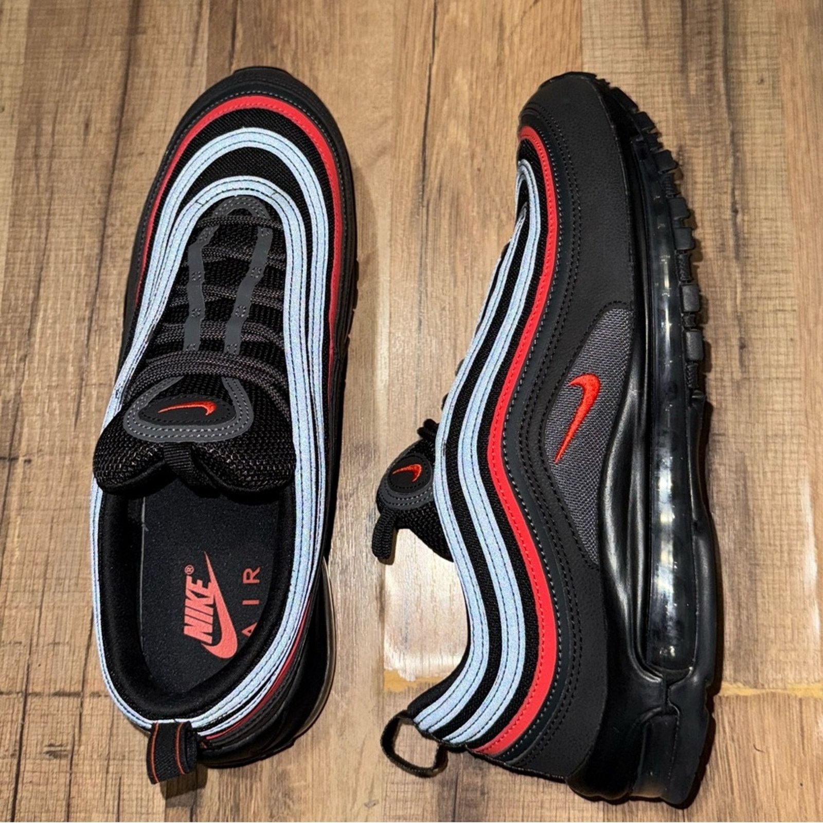 Nike Nike Air Max 97 Black Anthracite Picante Red Size US 11 / EU 44 - 5 Thumbnail