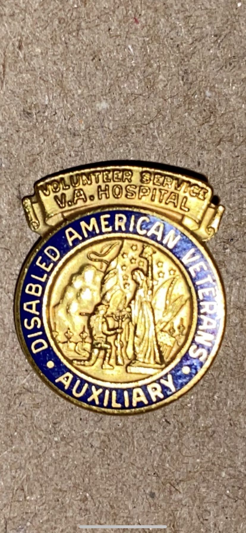 Vintage vtg Disabled American Veterans Enamel Pin Brooch Auxiliary ! Size ONE SIZE - 4 Thumbnail