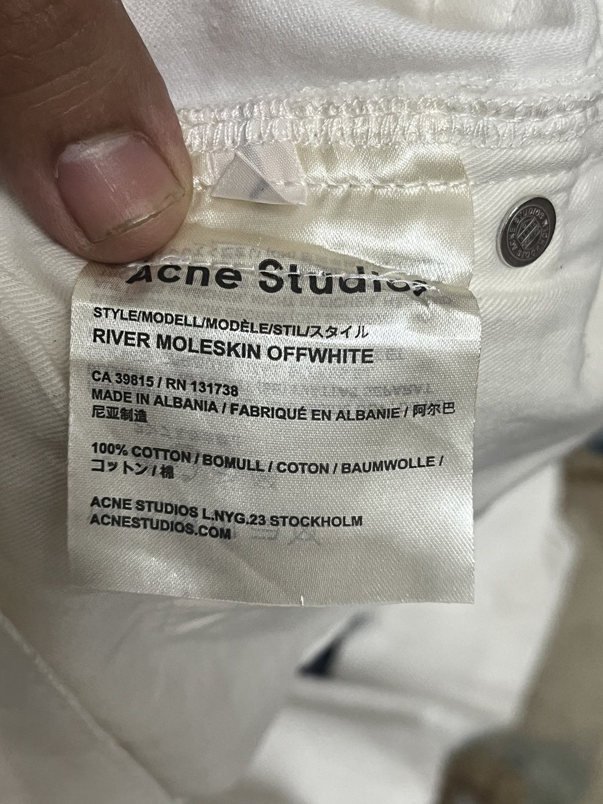 Acne Studios × Vintage Acne Studios River Moleskin Offwhite Casual Pants Size US 31 - 10 Thumbnail