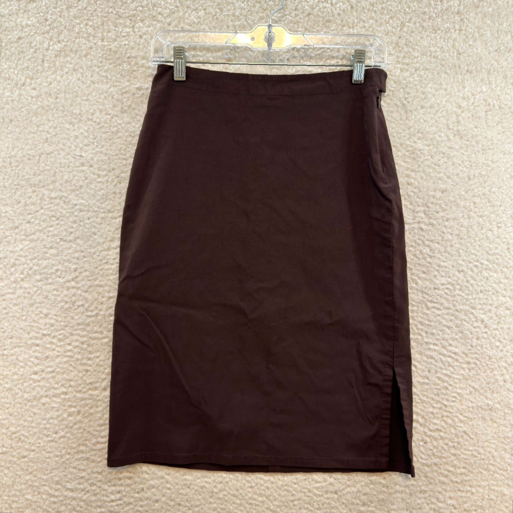 Vintage VINTAGE 90s Y2K Skirt 2 Brown Knee High Pencil Slit Office Career Corpcore Womens 2 25 Max Studio Size 26" / US 2 / IT 38 - 2 Thumbnail