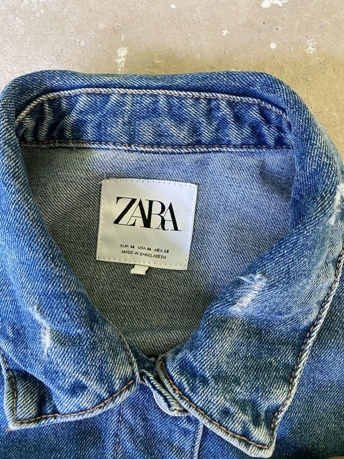 Zara Zara Cropped Denim Jacket Blue Washed Oversized Size M / US 6-8 / IT 42-44 - 5 Thumbnail