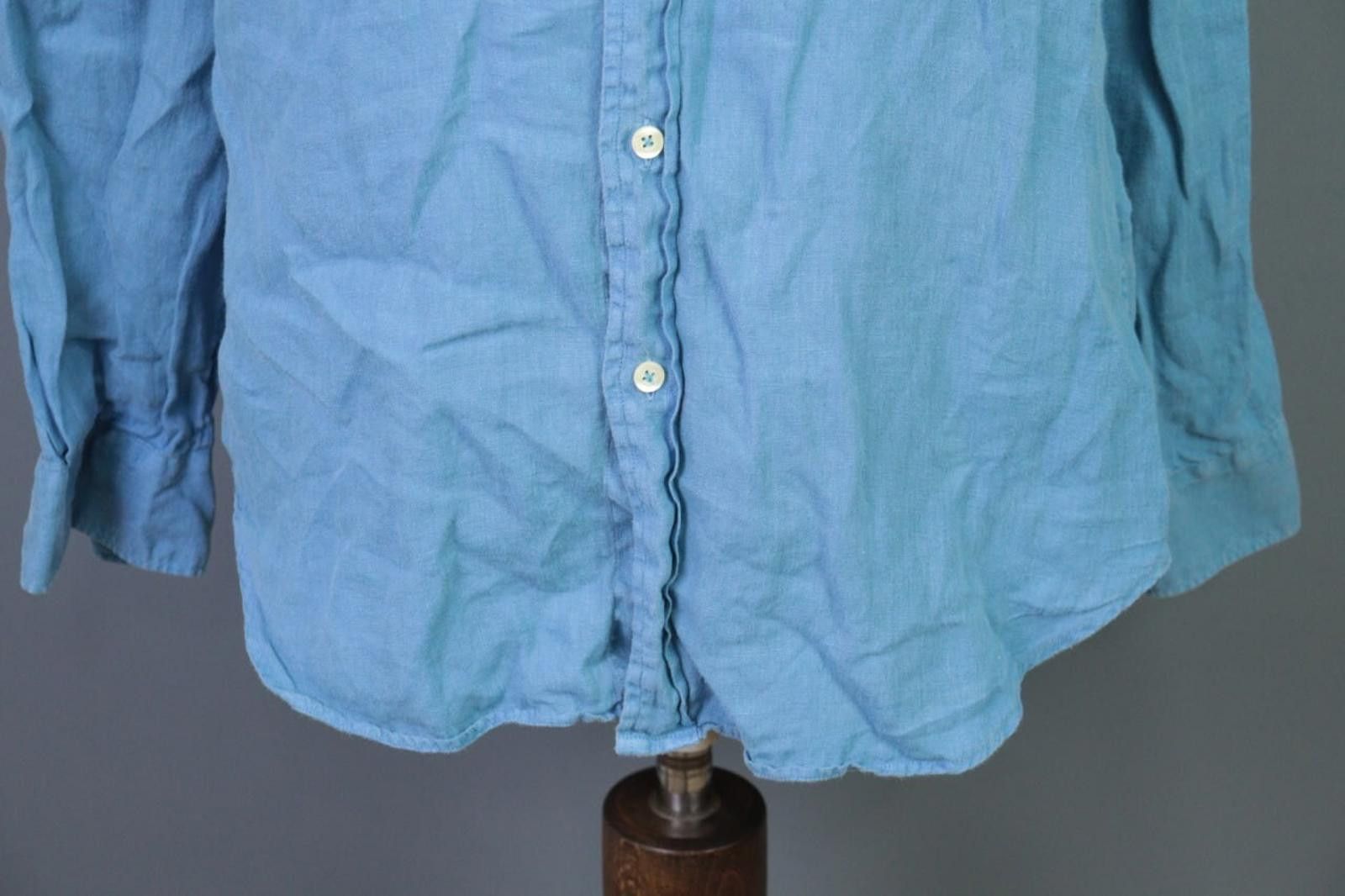 120% Lino 120% Lino Medium Fit Blue Linen Tunic Top Shirt Size M Size M / US 6-8 / IT 42-44 - 2 Thumbnail