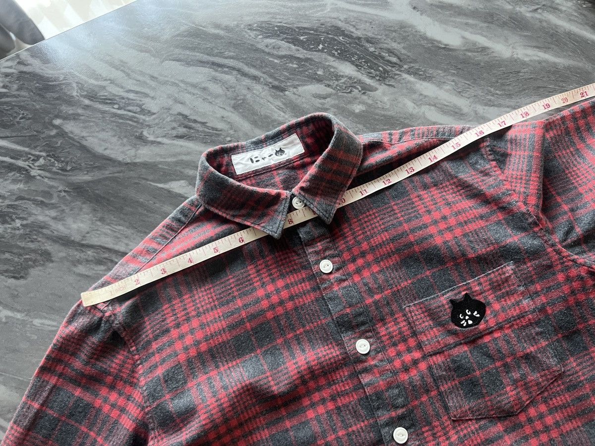 Ne-Net Ne-net : Plaid Tartan Red Black Pattern Cat Nya Size US M / EU 48-50 / 2 - 11 Thumbnail