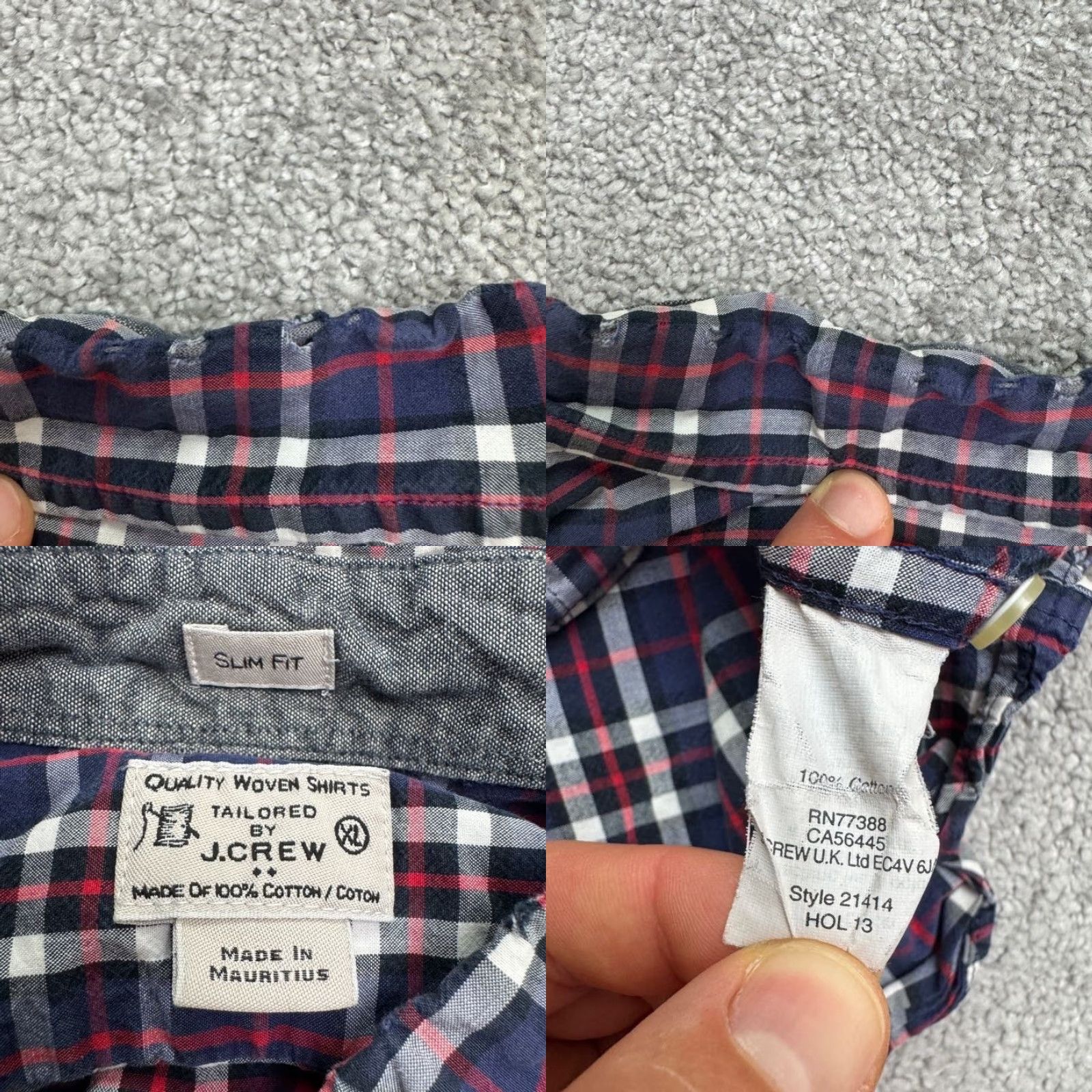 J.Crew J.CREW Slim Fit Shirt Mens XL Multicolor Plaid Cotton Button-Down Casual Top Size US XL / EU 56 / 4 - 8 Thumbnail