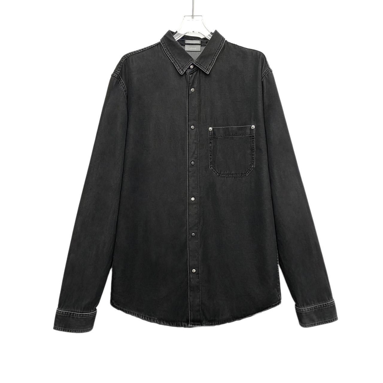 Dior Gray Long Sleeve Button-Up Shirt Size US XXS / EU 40 - 1 Thumbnail