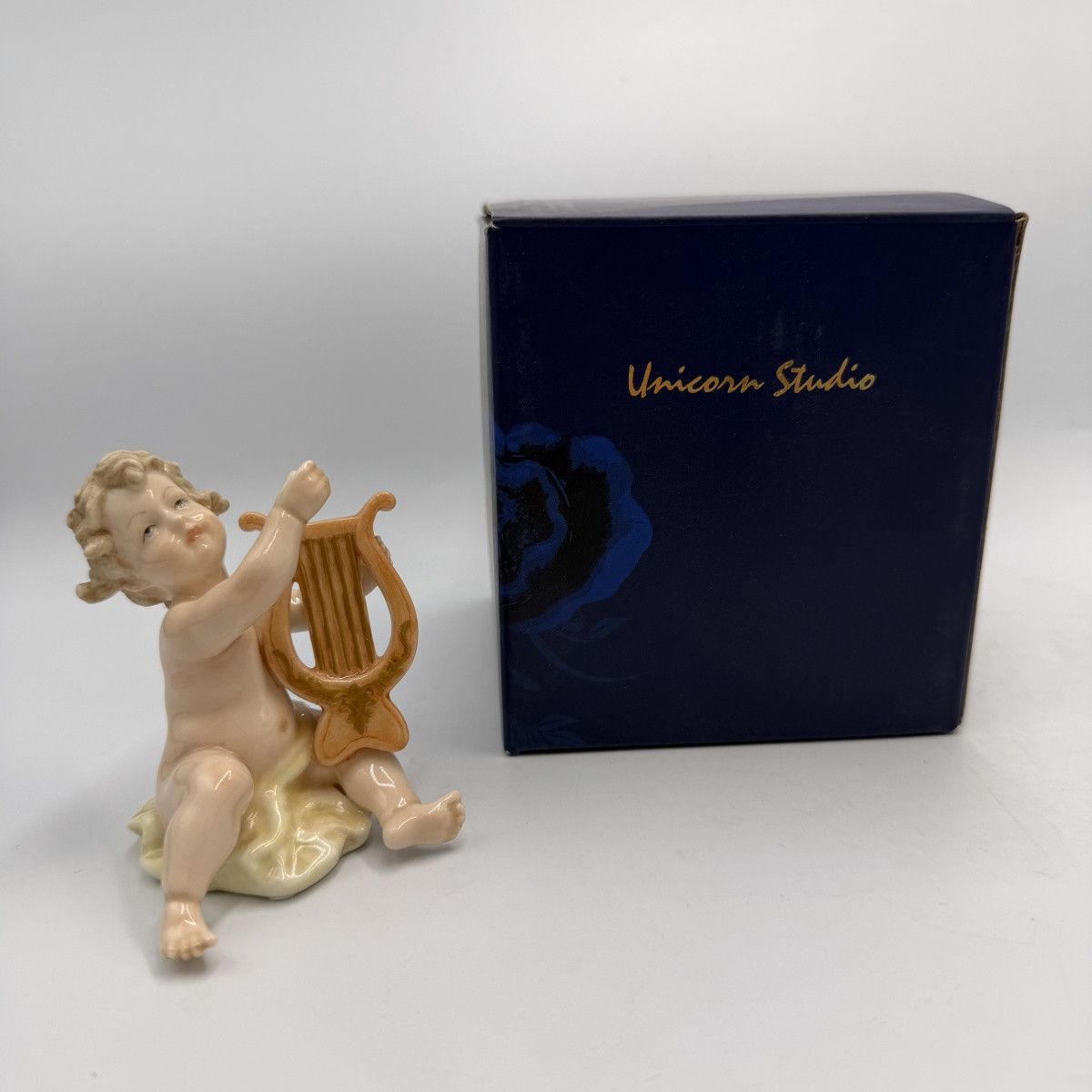 Other Vintage Unicorn Studio Porcelain Cherub Angel Harp Figurine Size ONE SIZE - 9 Thumbnail