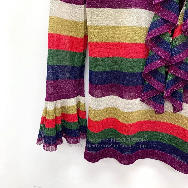 Gucci Gucci Colour-blocked striped fine flash tassel round-neck Size XS / US 0-2 / IT 36-38 - 4 Thumbnail