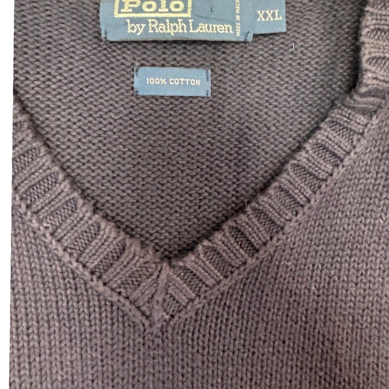 Polo Ralph Lauren Polo Ralph Lauren V Neck Sweater Vest Mens Navy Size XL XXL Cotton Size US XXL / EU 58 / 5 - 4 Thumbnail