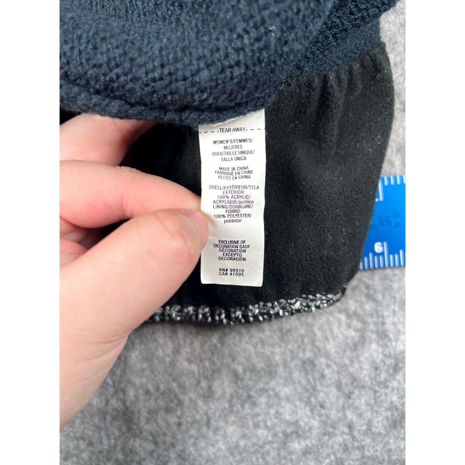 Hurley Hurley Beanie Target: Women One Size Black Logo Knit Acrylic Polyester Lined Ski Hat/Cap Size ONE SIZE - 7 Thumbnail