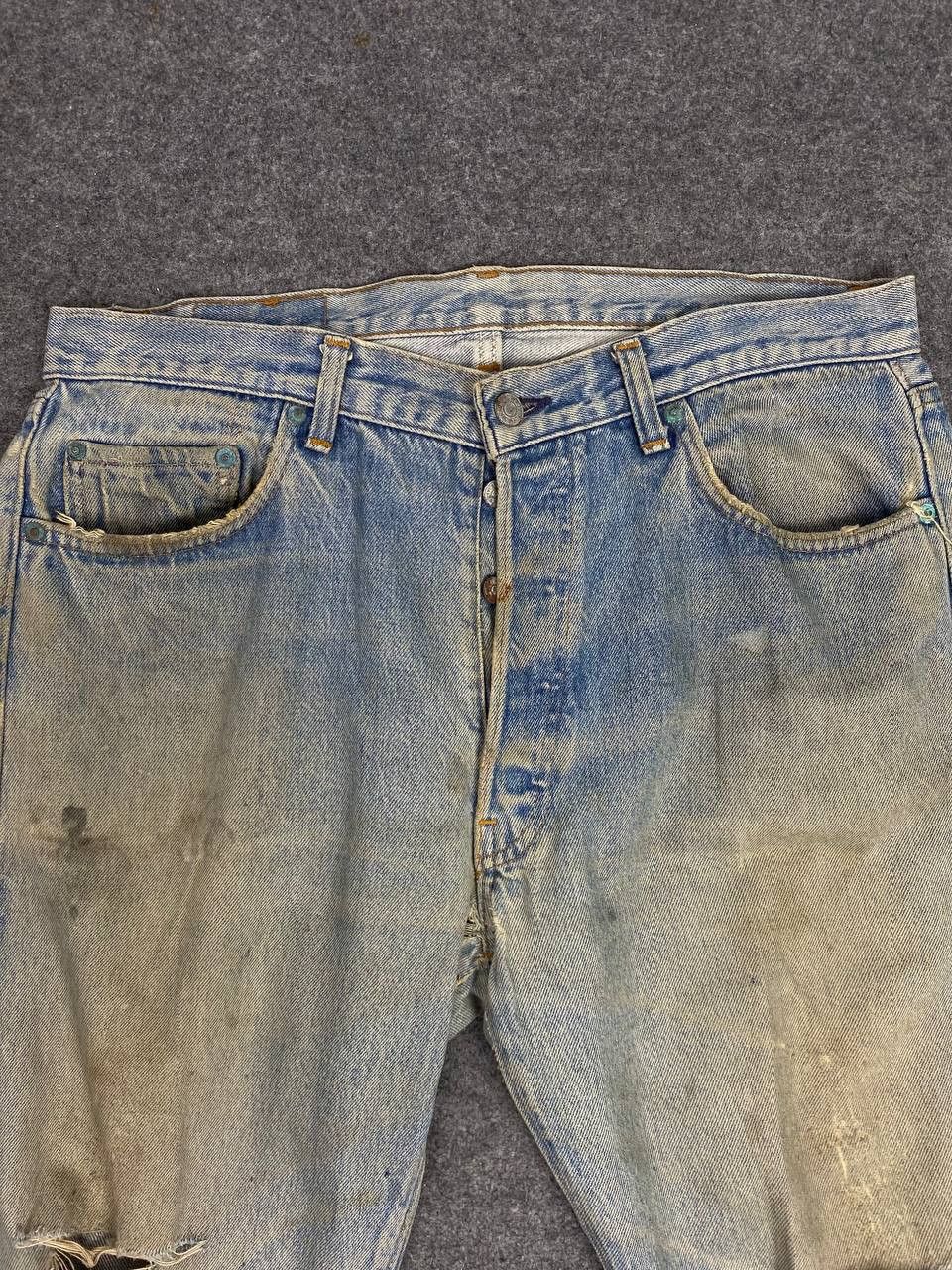 Levi's vintage 80s levis 501 single r tab distressed denim Size US 36 / EU 52 - 11 Thumbnail