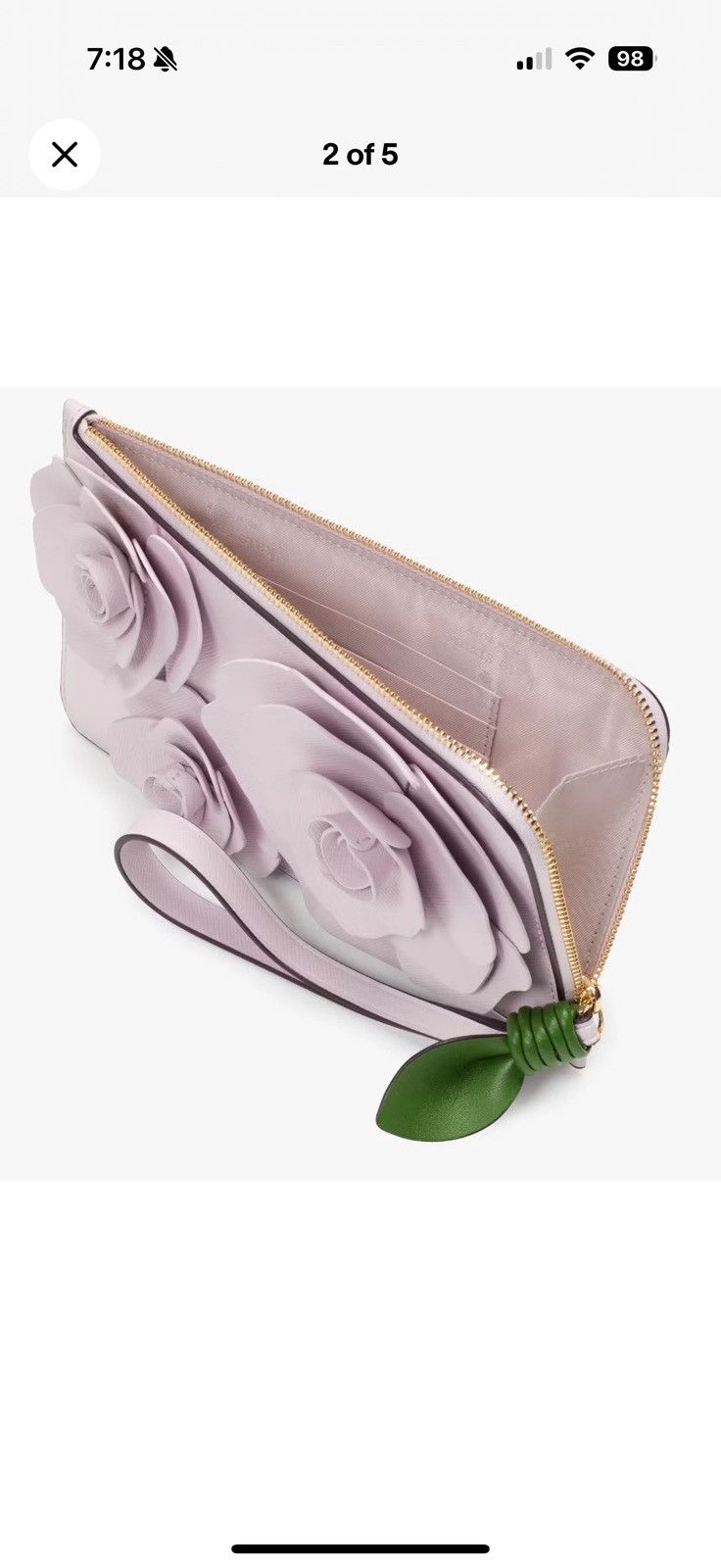 Kate Spade Kate Spade x LOVESHACKFANCY Embellished Flora Wristlet Size ONE SIZE - 5 Thumbnail