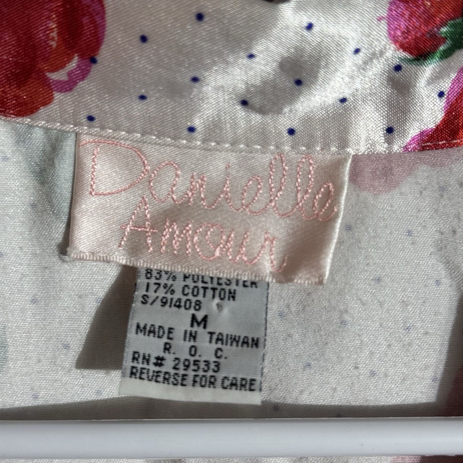 Other Vintage 90s Night Gown M Floral Romantic Feminine Coquette Size ONE SIZE - 5 Thumbnail