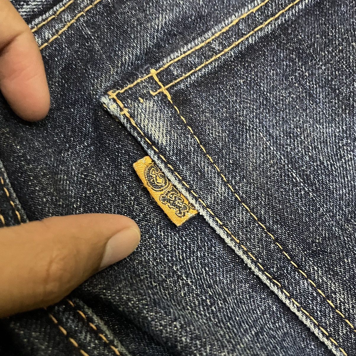 If Six Was Nine × Japanese Brand × Le Grande Bleu (L.G.B.) Core Fighter Indigo Blue Selvedge Denim Samurai Ironheart Size US 34 / EU 50 - 11 Thumbnail