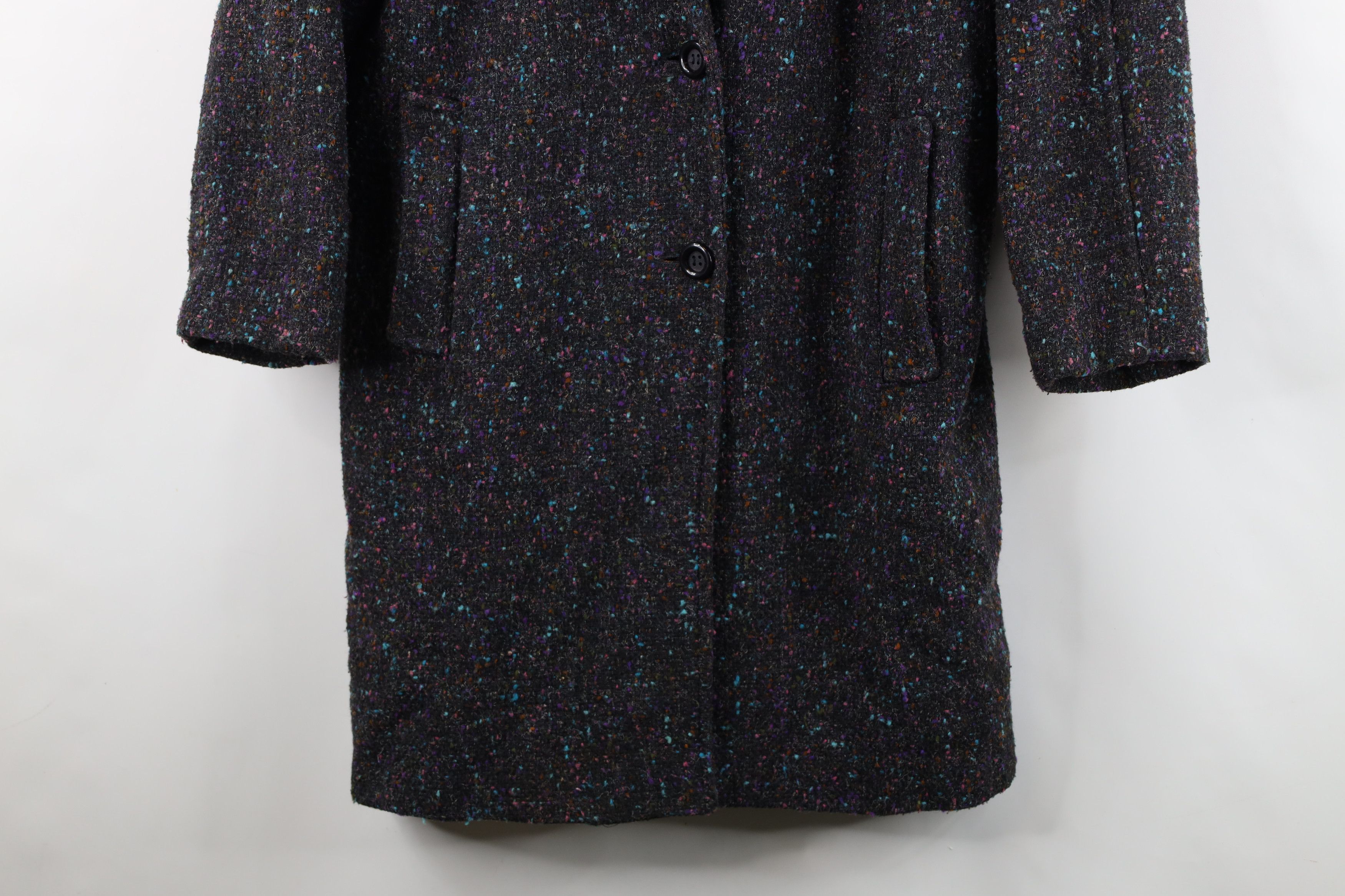 Vintage Vintage 70s Streetwear Wool Tweed Trench Coat Jacket USA Size L / US 10 / IT 46 - 3 Thumbnail