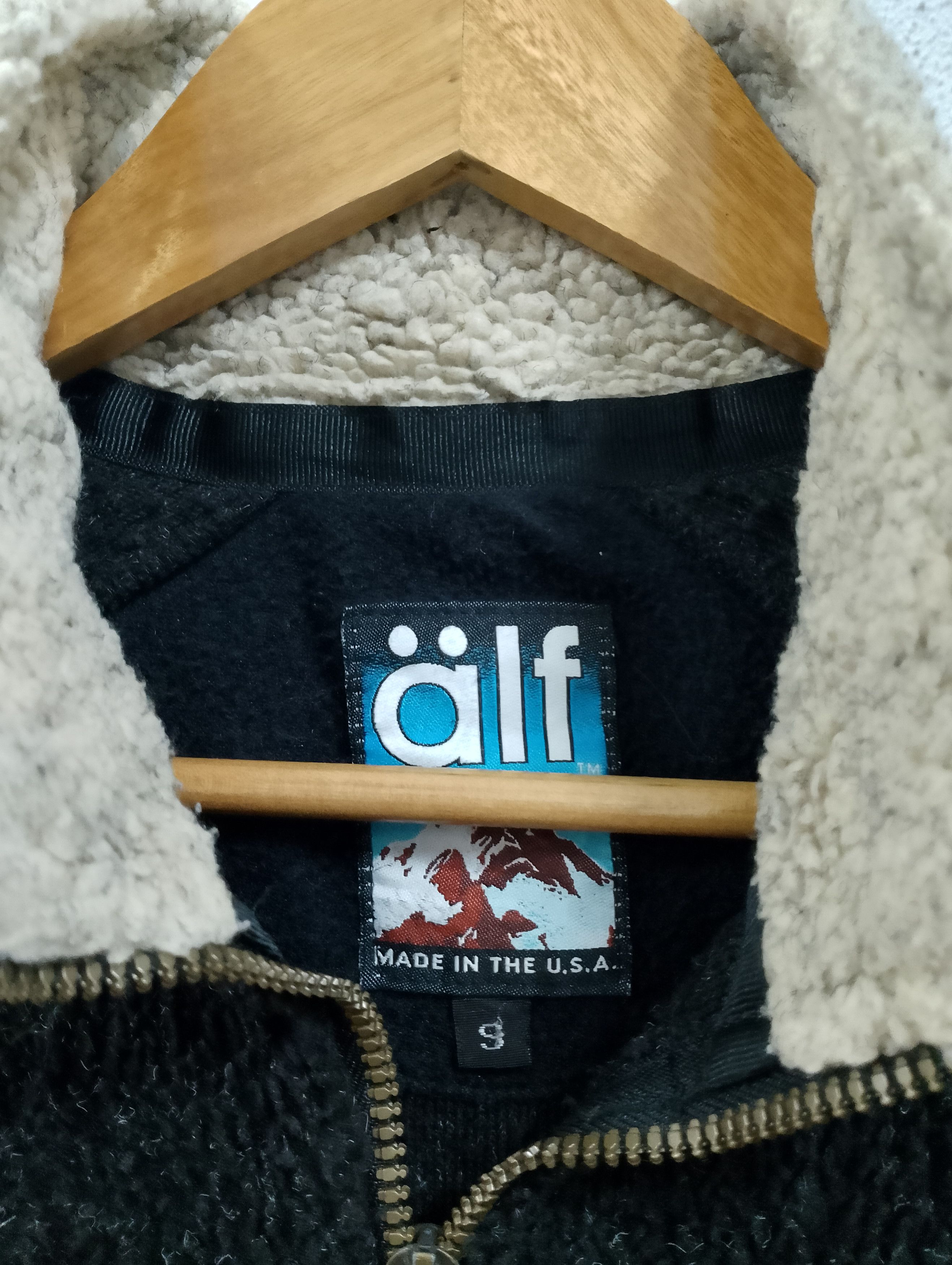 Japanese Brand Vintage 90s Älf Sherpa Fleece Jacket Size US S / EU 44-46 / 1 - 3 Thumbnail