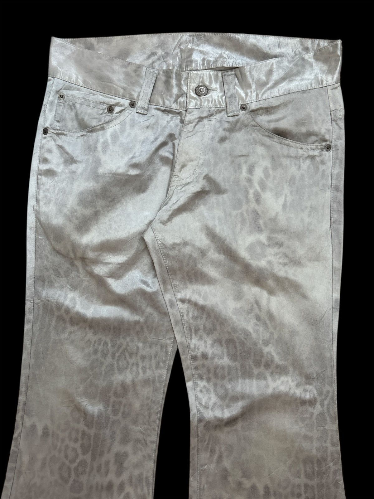 Tornado Mart Metallic Leopard Flared Pants Size US 30 / EU 46 - 2 Thumbnail