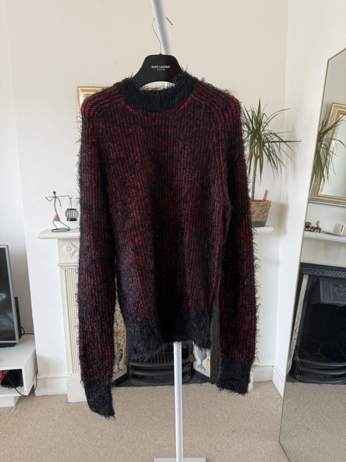 Hedi Slimane × Saint Laurent Paris SS17 Saint Laurent Mohair Relaxed Sweater Size US M / EU 48-50 / 2 - 1 Thumbnail
