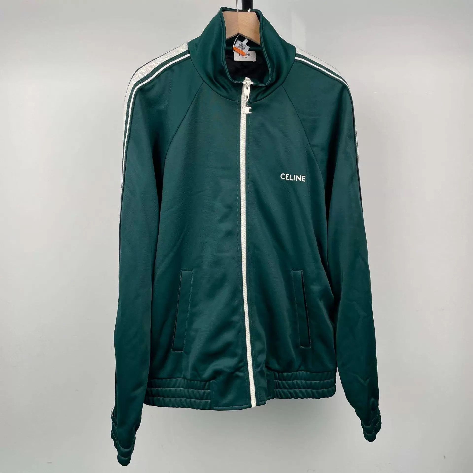 Celine Celine Polyester Green L Jacket 260419JCLXH22 Size US L / EU 52-54 / 3 - 1 Thumbnail