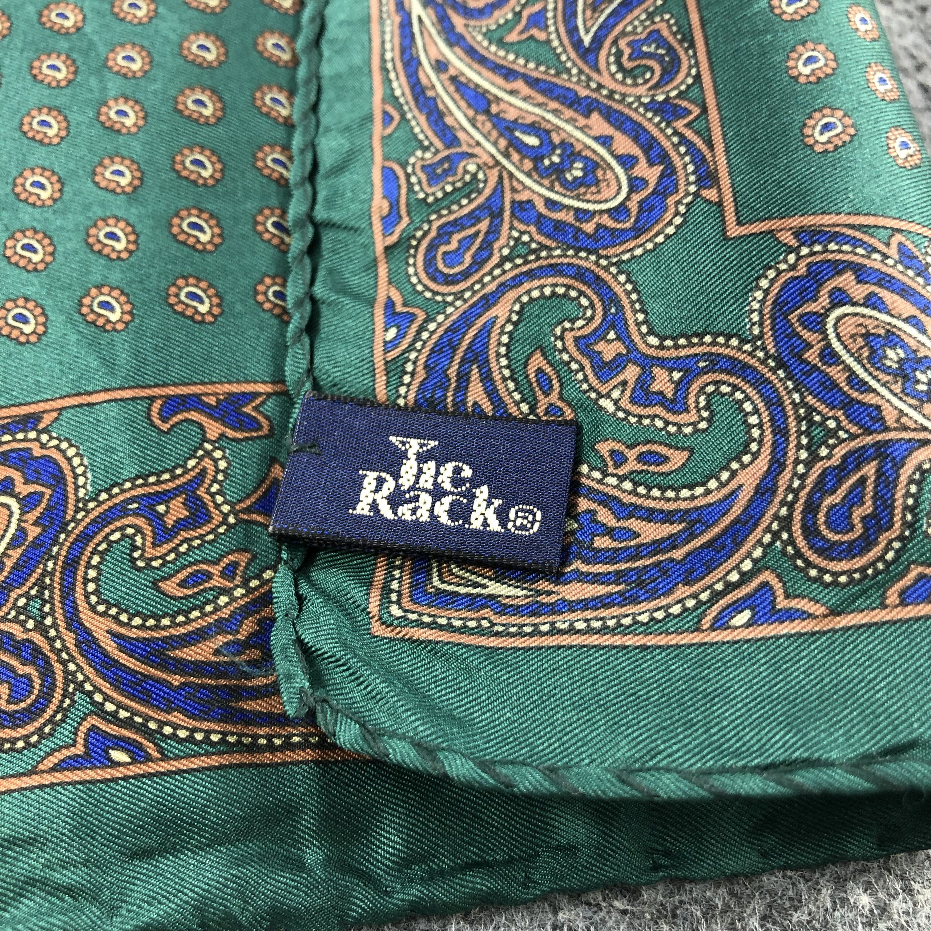 Vintage Tie Rack Paisley Silk Handkerchief Bandana H1339 Size ONE SIZE - 3 Thumbnail